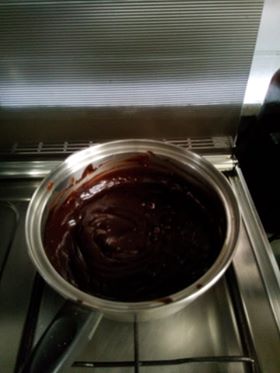 dark chocolate pudding mixture