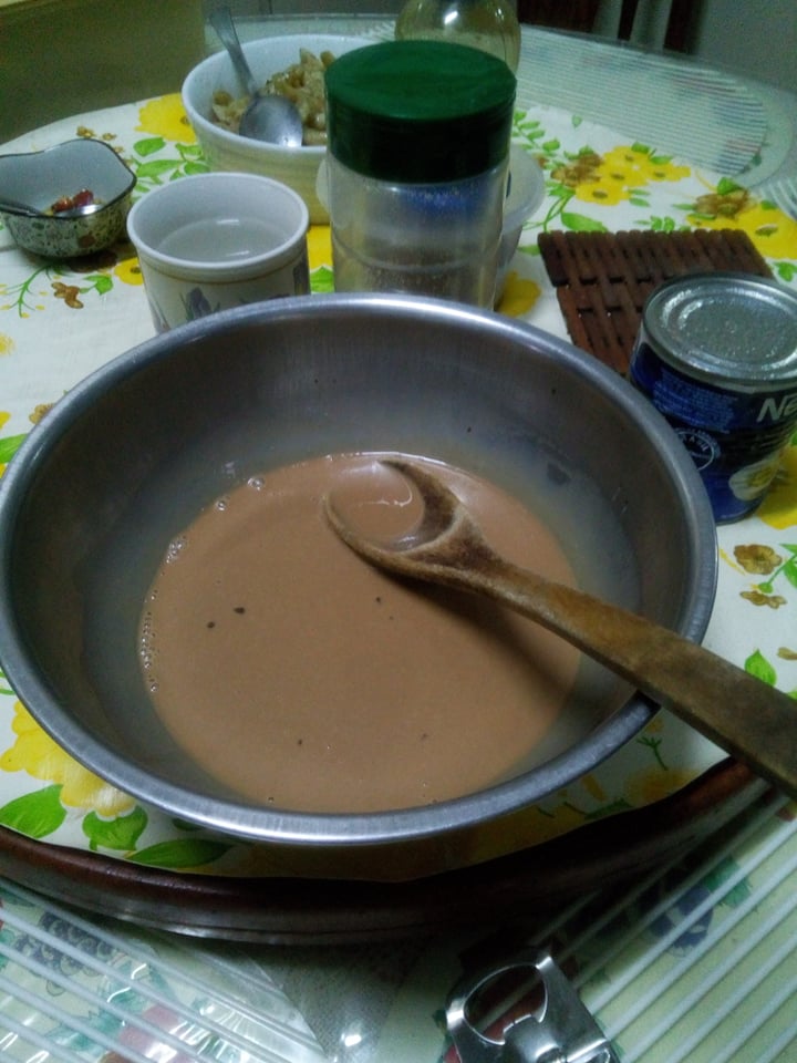 Mocha mixture (coffee and Milo powder dissolved in 1/4 cup of hot water)