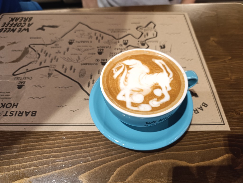Hot coffee with nice latte art